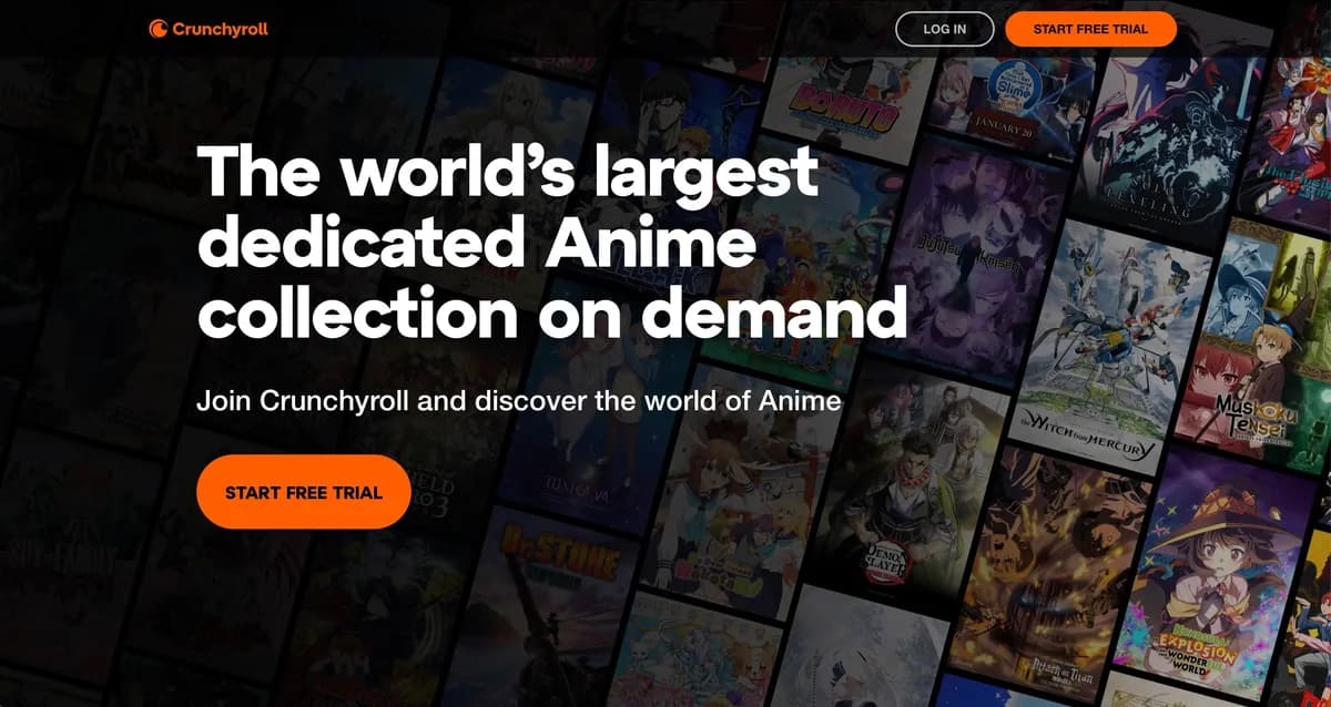 Crunchyroll: tela inicial depois do login
