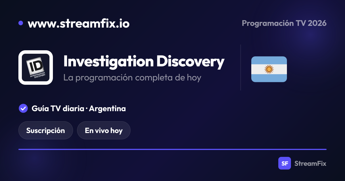 Programación de Investigation Discovery hoy: qué dan, en vivo y por ...