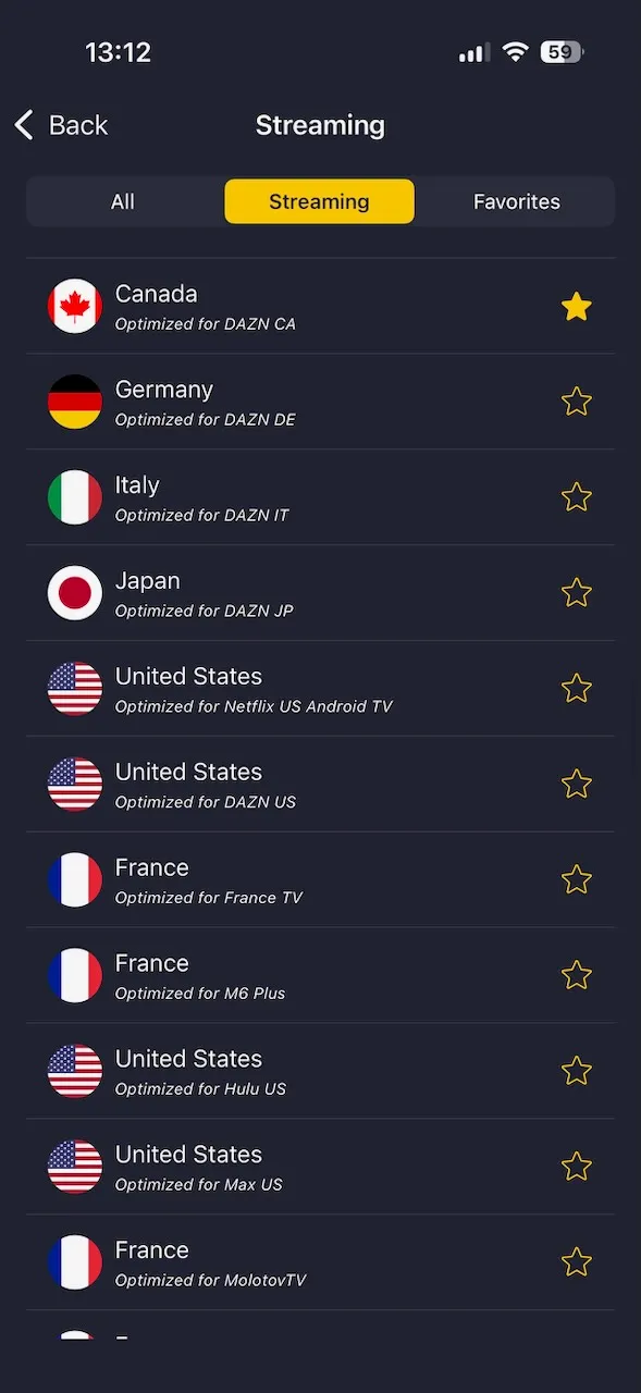 CyberGhost-iPhone-App mit Streaming-Servern für ESPN+, ARD und Zattoo